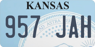 KS license plate 957JAH