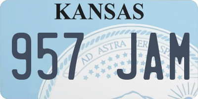 KS license plate 957JAM