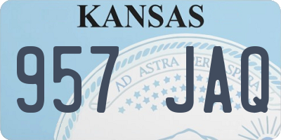 KS license plate 957JAQ