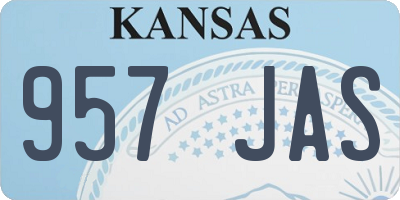 KS license plate 957JAS