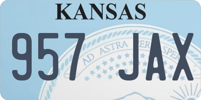 KS license plate 957JAX