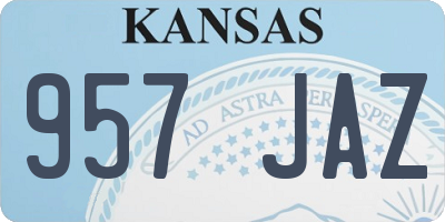 KS license plate 957JAZ