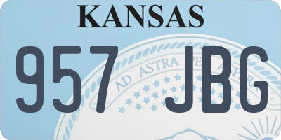KS license plate 957JBG