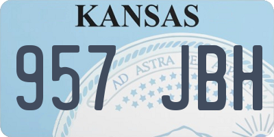 KS license plate 957JBH