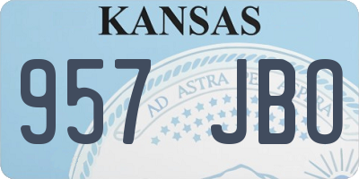 KS license plate 957JBO