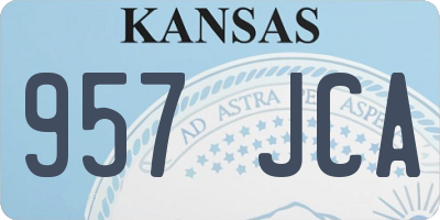 KS license plate 957JCA