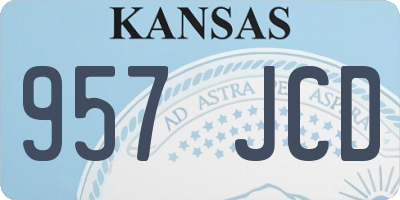 KS license plate 957JCD