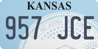 KS license plate 957JCE
