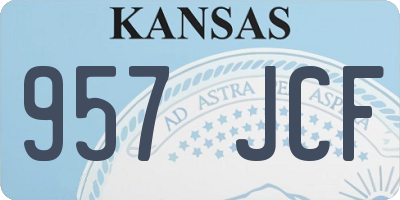 KS license plate 957JCF
