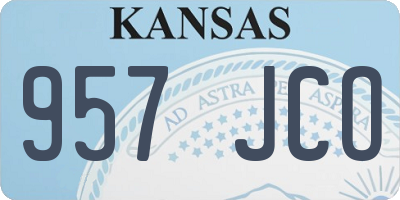 KS license plate 957JCO