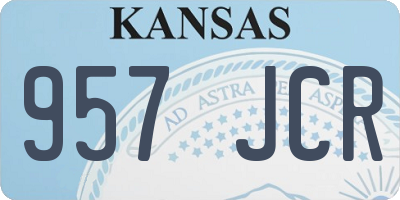KS license plate 957JCR