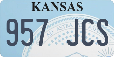 KS license plate 957JCS