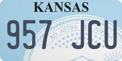 KS license plate 957JCU