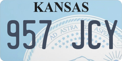 KS license plate 957JCY