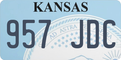 KS license plate 957JDC
