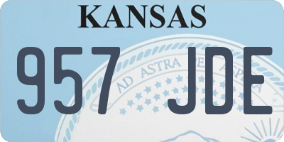 KS license plate 957JDE