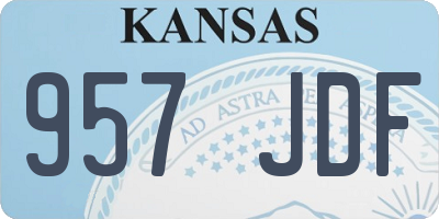 KS license plate 957JDF