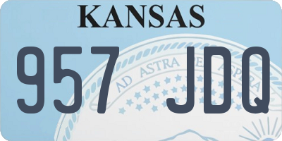 KS license plate 957JDQ