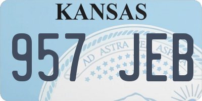 KS license plate 957JEB