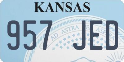 KS license plate 957JED