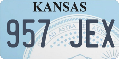 KS license plate 957JEX