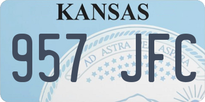 KS license plate 957JFC