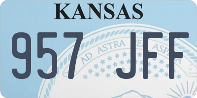 KS license plate 957JFF