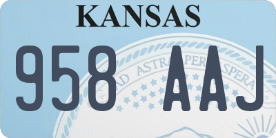 KS license plate 958AAJ