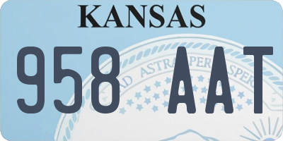 KS license plate 958AAT