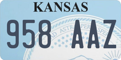 KS license plate 958AAZ