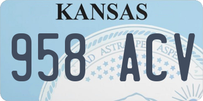 KS license plate 958ACV