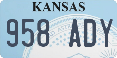 KS license plate 958ADY