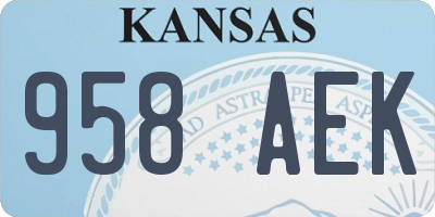 KS license plate 958AEK