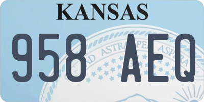 KS license plate 958AEQ