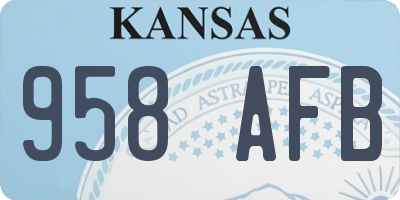 KS license plate 958AFB