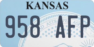 KS license plate 958AFP