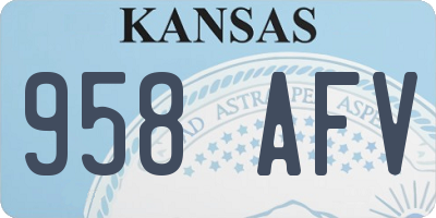 KS license plate 958AFV