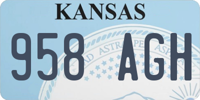 KS license plate 958AGH