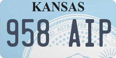 KS license plate 958AIP