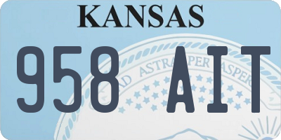 KS license plate 958AIT