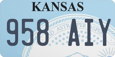 KS license plate 958AIY