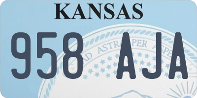 KS license plate 958AJA