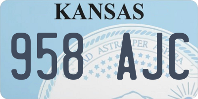 KS license plate 958AJC