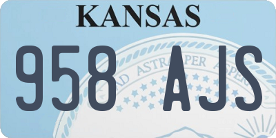 KS license plate 958AJS