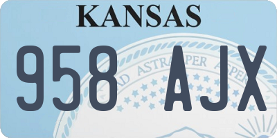 KS license plate 958AJX