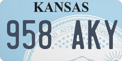 KS license plate 958AKY