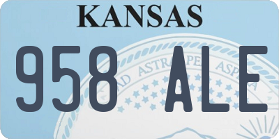 KS license plate 958ALE