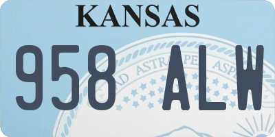 KS license plate 958ALW