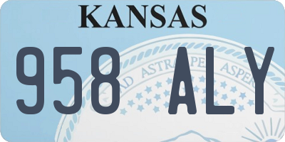 KS license plate 958ALY