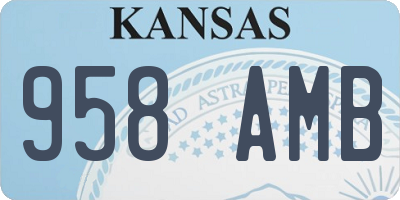KS license plate 958AMB